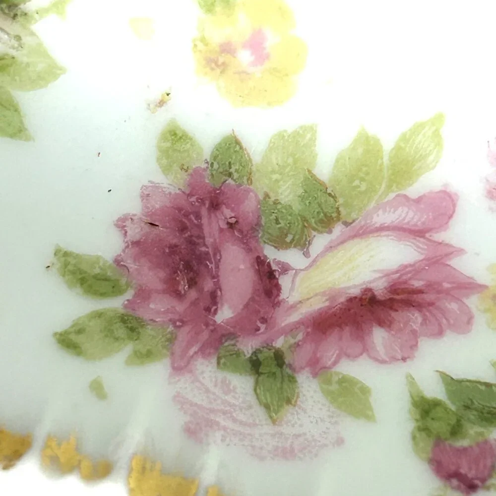 Theodore Haviland Limoges France Floral Oval Serving Platter Set With‎ Gold Trim